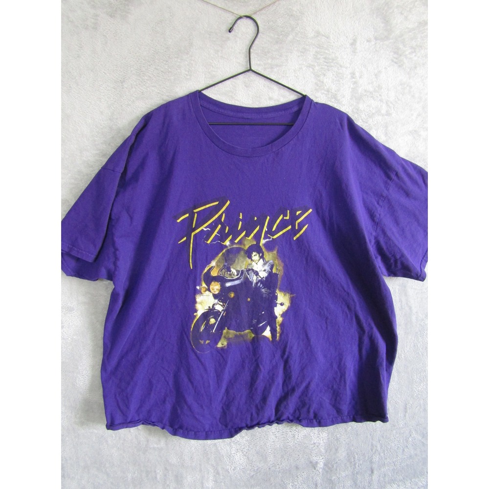Prince Purple Rain Graphic T-Shirt Mens 2XL‎ Purple Short Sleeve Rock Pop Music
